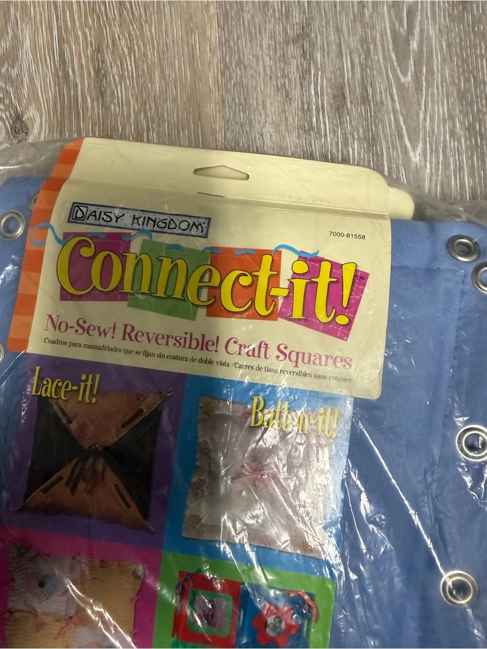 VTG Daisy Kingdom Connect-It No Sew Craft Squares Lot of 3 Packs Blue 7000-81558